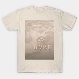 I am Divine Affirmation Waterfall Graphic T-Shirt